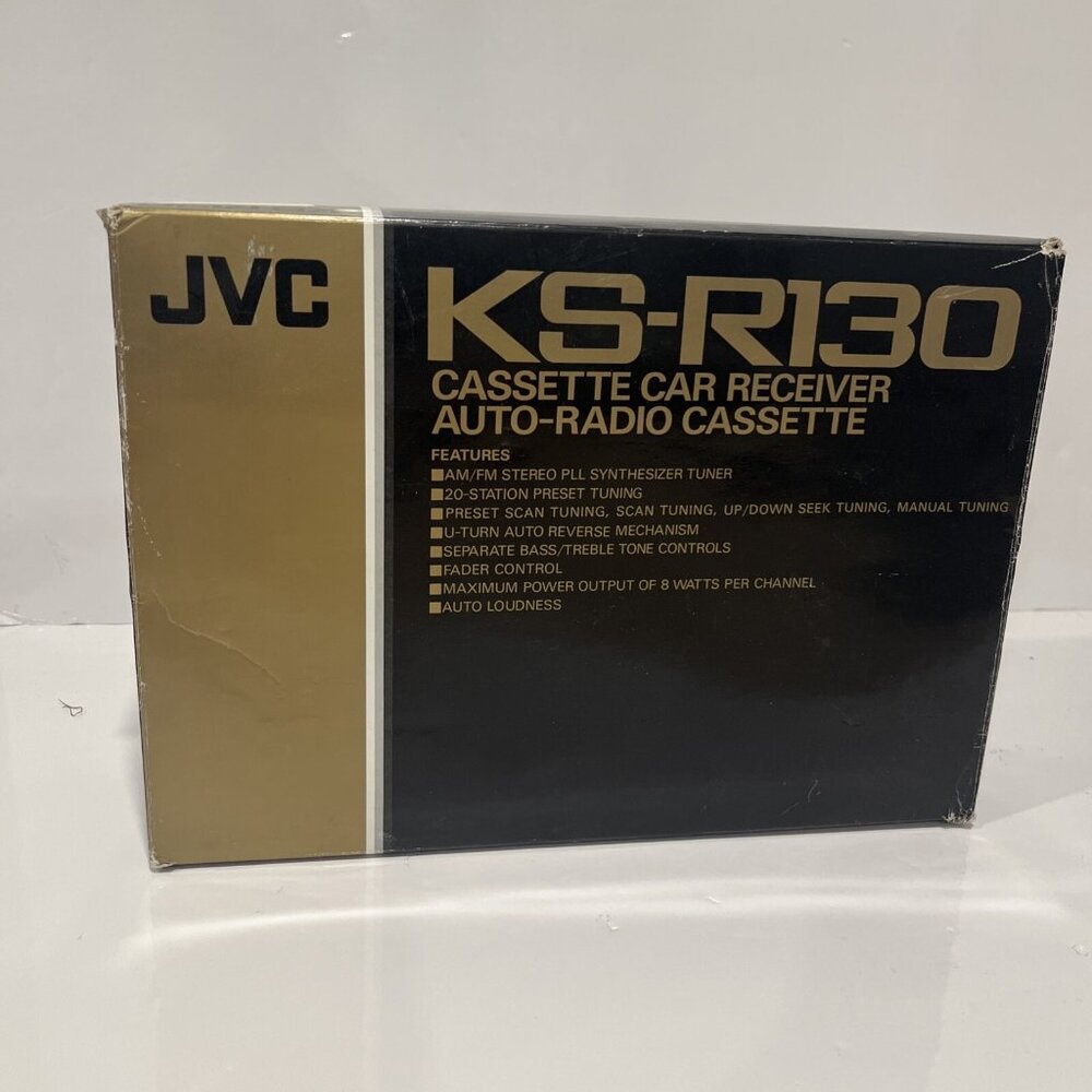 JVC KS-R130 AM/FM Radio Cassette Car Receiver Shaft Post Style Stereo Untested